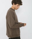 ウール混クルーネックニットプルオーバー