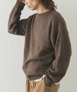 ウール混クルーネックニットプルオーバー
