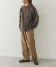 ウール混クルーネックニットプルオーバー