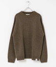 ウール混クルーネックニットプルオーバー