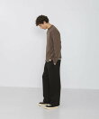 ウール混クルーネックニットプルオーバー