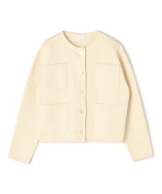 Ballsey コットンポリエステルダブルフェイス 4ポケットカーディガン トゥモローランド トップス カーディガン ブラック ホワイト【送料無料】