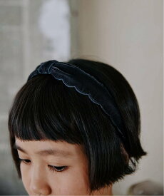IENA ENFANT 【MARONENONFEE/マーロンエノンフィ】別注スカラップカチューシャB イエナ　アンファン ヘアアクセサリー その他のヘアアクセサリー グレー ブラック【送料無料】