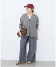 ウォッシャブルコットンシルクミックスVネックカーディガン