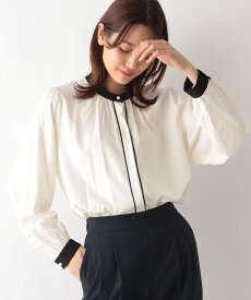 【SALE／30%OFF】GLOBAL WORK さらさらリラックスパイピング長袖/987173 グローバルワーク トップス シャツ・ブラウス ホワイト ブラック ブルー