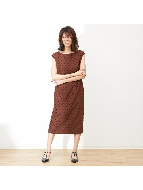 Rouge Vif La Cle ドットジャガードワンピース Rakuten Fashion 楽天ファッション 旧楽天ブランドアベニュー P