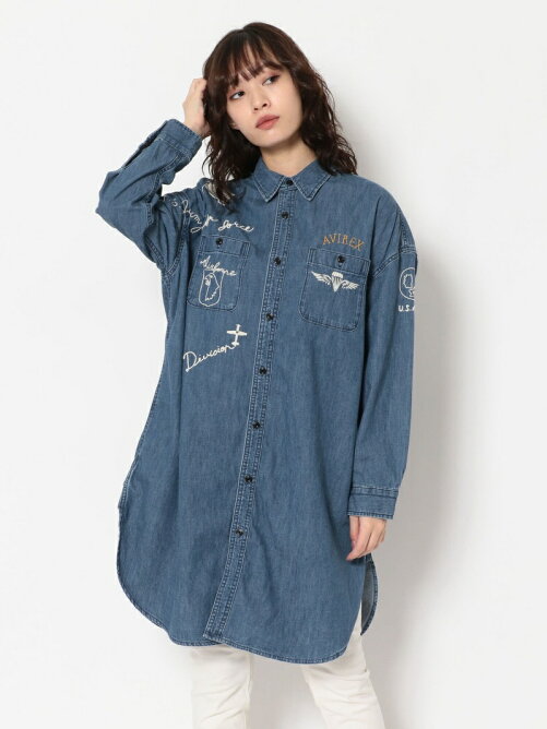 Avirex タイプブルー ハンドクラフト デニムシャツ Type Blue L L S Hand Craft Denim Shirt Rakuten Fashion 楽天ファッション 旧楽天ブランドアベニュー Cd5562