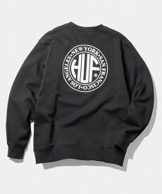 HUF REGIONAL PUFF CREW HUF ハフ ロゴ スウェット ハフ トップス スウェット・トレーナー ブラック パープル グリーン ブルー グレー【送料無料】