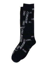 X-girl LOGO JACQUARD HIGH SOCKS 靴下 X-girl エックスガール 靴下・レッグウェア 靴下 ブラック グレー