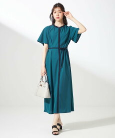 【SALE／30%OFF】ANY SIS 【UVケア・ストレッチ・洗える】2WAYジョーゼットジャージー ワンピース エニィスィス ワンピース・ドレス ワンピース ブラウン グリーン ネイビー【送料無料】