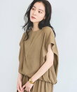 ピーチタッチタックスリーブブラウス<セットアップ対応>