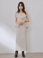 FRAY I.D 【ウォッシャブル・防シワ】2wayカラーペプラムジレワンピース フレイ アイディー ワンピース・…