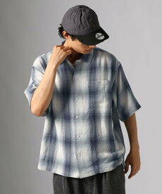 BAYFLOW ガーゼオンブレチェックシャツ ベイフロー トップス シャツ・ブラウス ブルー ベージュ グレー【送料無料】