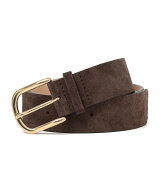 SHIPS WOMEN LEFIJE: スエード ゴールド バックル ベルト シップス ファッション雑貨 ベルト ブラウン【…