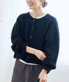 【SALE／55%OFF】coen ブークレ 2way ミックスニットカーディガン【Youtube紹介アイテム】 コーエン トップス ニット ピンク グレー ブラック イエロー