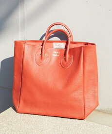 YOUNG & OLSEN The DRYGOODS STORE EMBOSSED LEATHER TOTE M/エンボスレザートートバッグ 限定展開 フリークスストア バッグ トートバッグ グレー ブラック ブラウン レッド グリーン【送料無料】