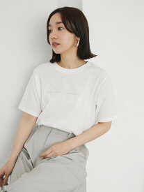 Green Parks ホットフィット筆記体ロゴTシャツ 24SS/綿100%/クルーネック/半袖 グリーンパークス トップス カットソー・Tシャツ ホワイト ブラック