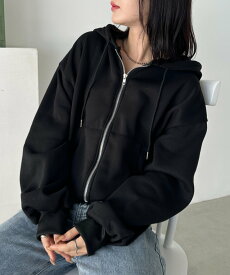 【SALE／33%OFF】CLEA 無地裏起毛ジップパーカー アウトフィッターラボ トップス パーカー・フーディー ホワイト ブルー ブラック ネイビー