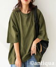 【antiqua】アンティカ バスク Tシャツ トレーナー レディース トップス NA-00487