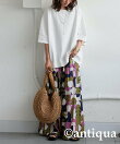 【antiqua】アンティカ バスク Tシャツ トレーナー レディース トップス NA-00487