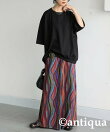 【antiqua】アンティカ バスク Tシャツ トレーナー レディース トップス NA-00487