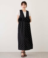【SALE／30%OFF】JAYRO ドットプリントフリルジャンスカ ジャイロ ワンピース・ドレス ジャンパースカー…