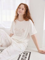 gelato pique 【抗菌防臭】バスタイムCATワンポイントTシャツ ジェラートピケ インナー・ルームウェア そ…