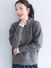 coca ベーシックバルキーハイネックニット コカ トップス ニット ホワイト グレー ピンク