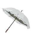 POLO RALPH LAUREN POLO RALPH LAUREN(ポロ ラルフ ローレン) レディース 日傘 長傘 晴雨兼用 遮光 遮熱 UV ストライプフリル ムーンバット ファッション雑貨 傘・長傘 ブルー カーキグリーン ベージュ ネイビー【送料無料】