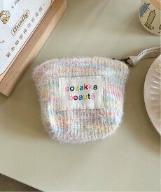Pochi Pouch Pochi Pouch/(W)Pochi Pouch/ふわもこ スクエア ミニポーチ チェルカ 財布・ポーチ・ケース ポーチ ピンク カーキグリーン ホワイト グリーン イエロー ブルー レッド ベージュ