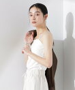 ストレッチポンチカップ付きベアトップキャミソール