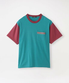【SALE／30%OFF】LOVELESS ブロッキング オリエンタルカラーTシャツ ラブレス トップス カットソー・Tシャツ グリーン ブラック パープル【送料無料】