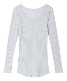 【SALE／30%OFF】une nana cool 綿100% リブ編みコットン 長袖シャツ ウンナナクール インナー・ルームウェア その他のインナー・ルームウェア グレー グリーン ブラック ベージュ ブラウン