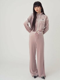 LILY BROWN 【LILY BROWN*MARY QUANT】べロアトラックパンツ リリーブラウン パンツ その他のパンツ ピンク ネイビー【送料無料】