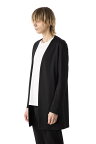 【SALE／30%OFF】ATTACHMENT ウール/ナイロンスムース ノーカラーロングカーディガン アタッチメント トップス カーディガン ブラック グレー【送料無料】