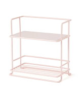 Francfranc ワイヤーキッチンラック ガラス天板付 S ピンク フランフラン 食器・調理器具・キッチン用品 …
