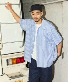 【SALE／30%OFF】RED KAP 別注 ブロード レジメントストライプ クロップド丈 ワークシャツ フリークスストア トップス シャツ・ブラウス グレー ブルー ブラック【送料無料】