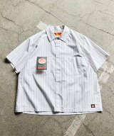 RED KAP 別注 ブロード レジメントストライプ クロップド丈 ワークシャツ フリークスストア トップス シ…