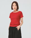 ネックリボン ボートネック Tシャツ
