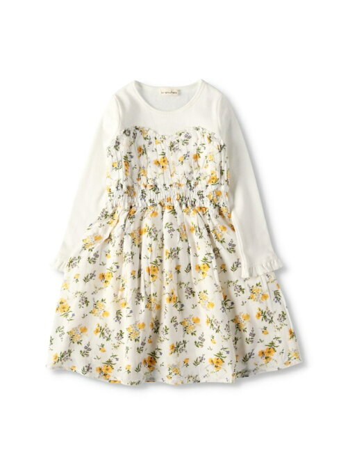 Branshes 花柄ドッキング長袖ワンピース Rakuten Fashion 楽天ファッション 旧楽天ブランドアベニュー Ah8567