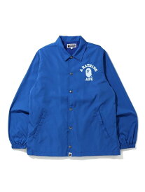 A BATHING APE COLLEGE COACH JACKET M ア ベイシング エイプ ジャケット・アウター ブルゾン・ジャンパー ブラック ブルー グリーン レッド【送料無料】