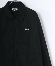 【SALE／10%OFF】FILA コーチジャケット メンズ 袖 バック プリント ナイロンジャケット ラザル ジャケット・アウター その他のジャケット・アウター ブラック ベージュ【送料無料】