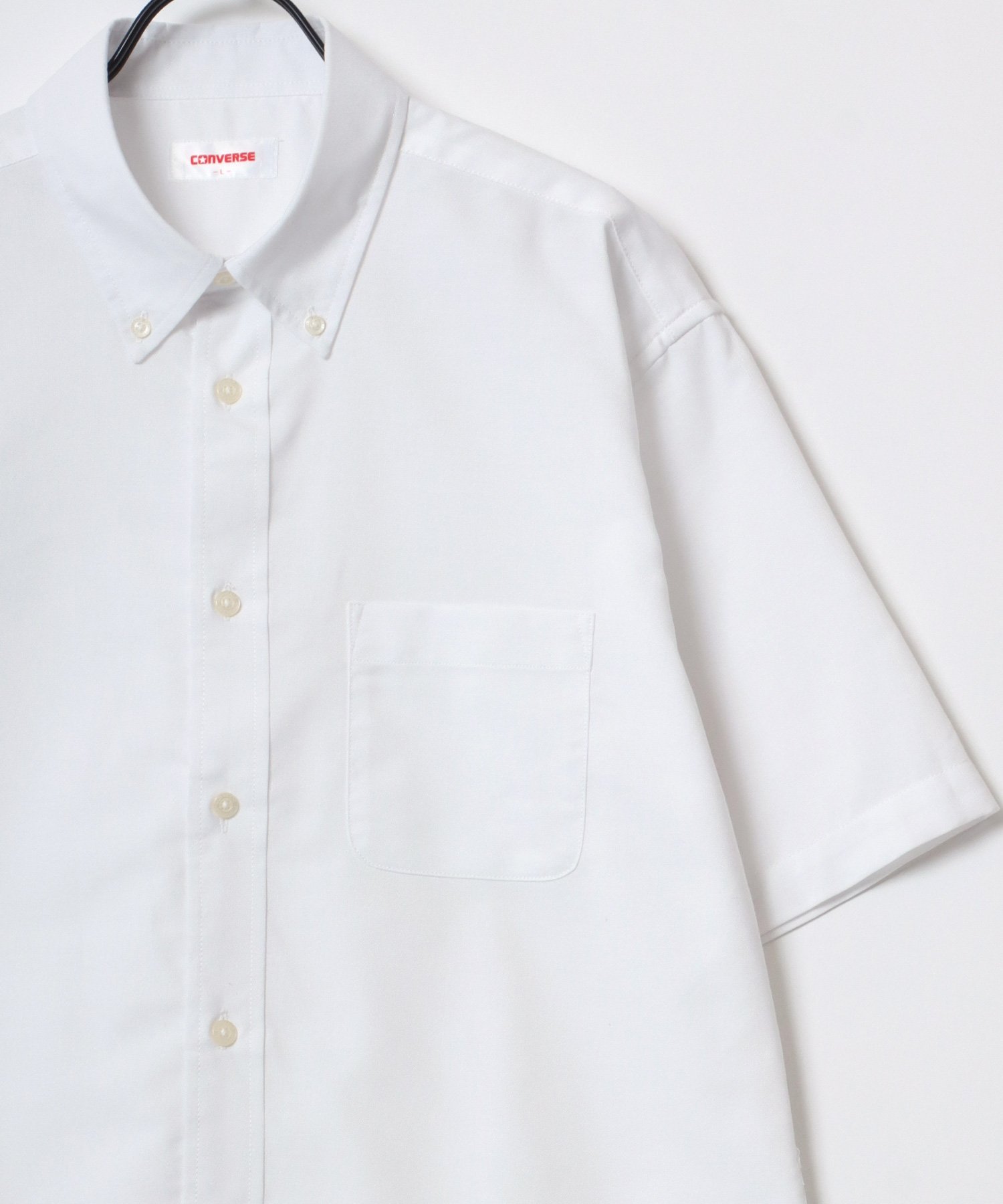CONVERSE/(M)無地 ボタンダウン/チェック レギュラーカラー 半袖シャツ