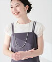 natural couture チュールニットレイヤードTOPS ナチュラルクチュール トップス その他のトップス ベージュ ネイビー …