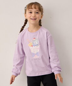 【SALE／30%OFF】ANY KIDS アニマルモチーフ長袖Tシャツ エニィ トップス カットソー・Tシャツ パープル ネイビー グリーン ベージュ