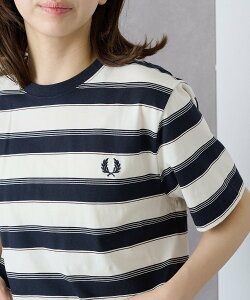 FRED PERRY FRED PERRY/FINE STRIPE T-SHIRT M2409 �t���b�h�y���[ T�V���c �J�Z�b�g�`���[�g �g�b�v�X �J�b�g�\�[�ET�V���c �O���[ �u���b�N �l�C�r�[�y���������z