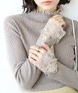 レース付ハイネックリブニットトップス