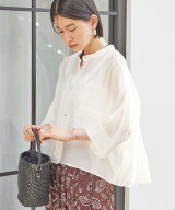 SHIPS WOMEN 【実力派ベーシック】＜手洗い可能＞シルク混 シアー 羽織 シャツ シップス トップス シャツ…