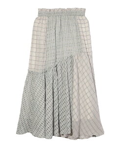 �ySALE�^50%OFF�zMILKFED. PLAID SHEER TIERED SKIRT �~���N�t�F�h �X�J�[�g ���̑��̃X�J�[�g �u���b�N �O���[�y���������z