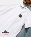 【SALE／30%OFF】BEAMS 【別注】LACOSTE / バッジ カノコ Tシャツ 25SS 鹿の子地 コットン100% 半袖 メンズ ビームス メン トップス カットソー・Tシャツ【送料無料】